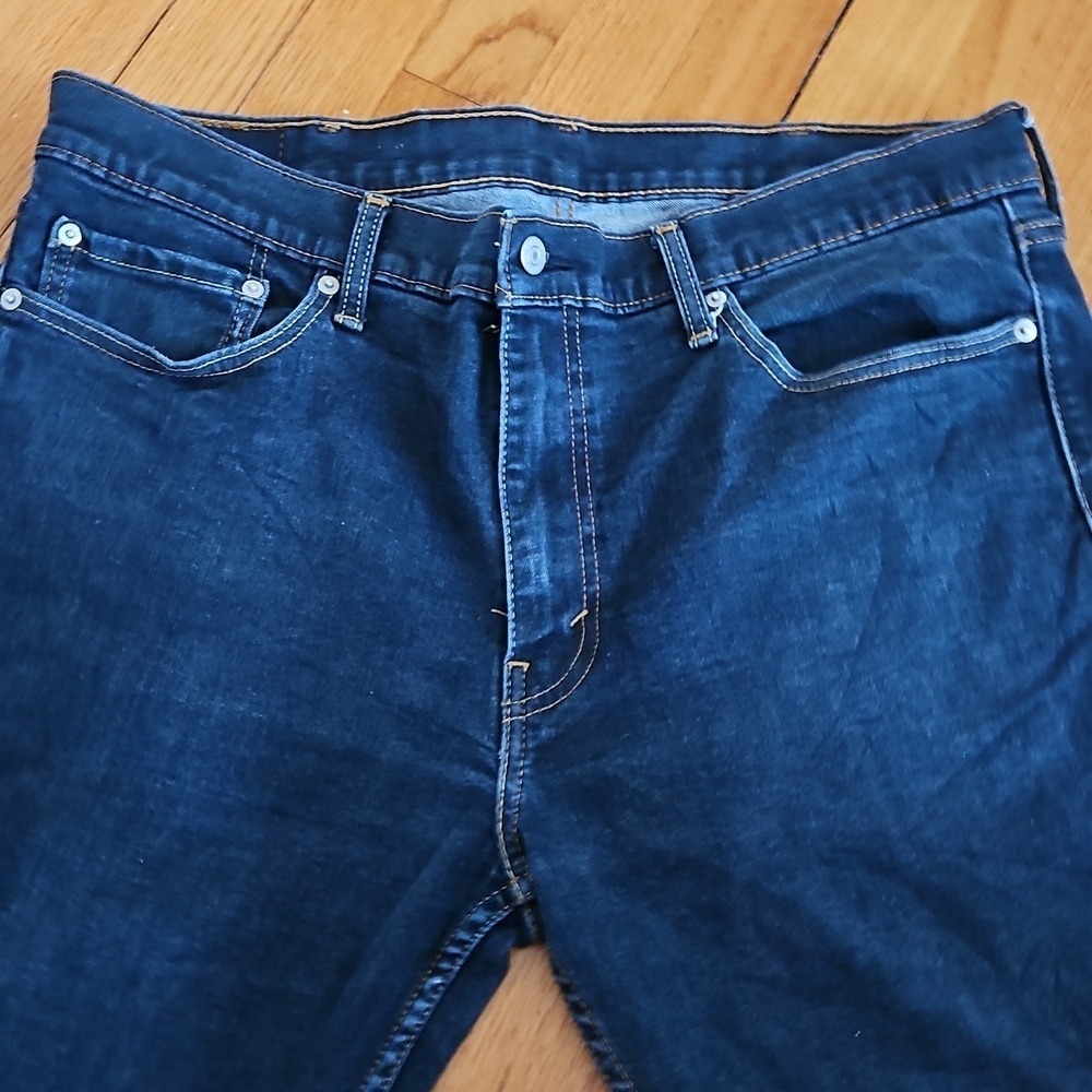 Levi's 511 38x30 Straight Leg Jeans, Dark Blue Wash Denim